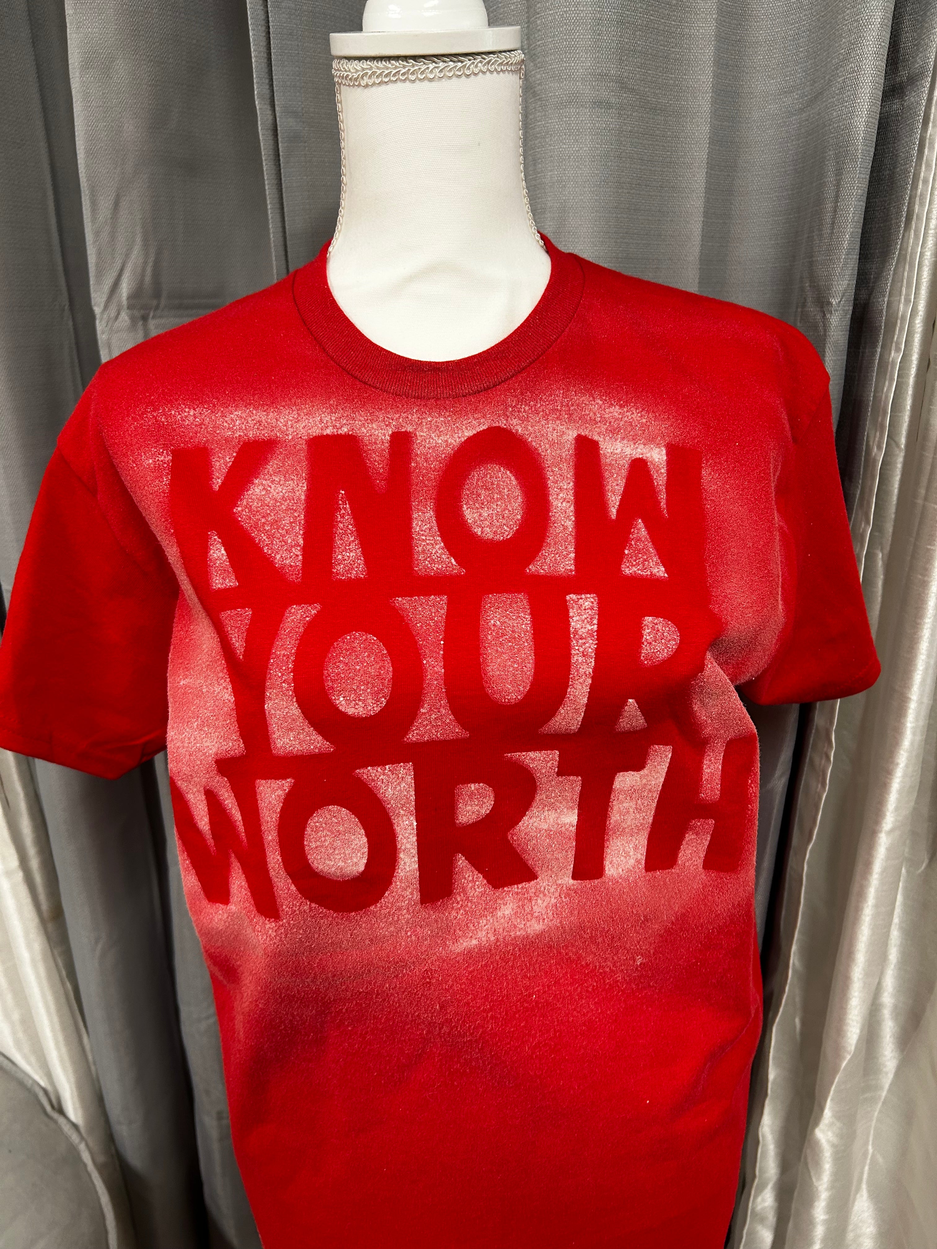 Short sleeve KNOW YOUR WORTH tee